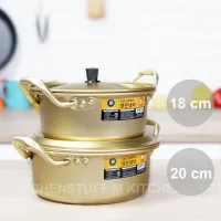 M Kitchenstuff หม้อ หม้อเกาหลี สองหู Korean Noodle pot ผลิตจากประเทศเกาหลี ป้ายดำ (C2)