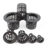 50Pcs Black Plant Grow Pots Garden Vegetable Soilless Hydroponic Basket Nursery Pots Hydroponic Colonization Mesh Cup Bag Accessories