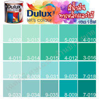 Dulux สีน้ำมัน ดูลักซ์ กลอสฟินิช กลิ่นอ่อนพิเศษ สีเขียวมิ้น ขนาด 1ลิตร สีทาเหล็ก สีทาไม้ สีทาวงกบ ประตู ทารั้วเหล็ก ICI