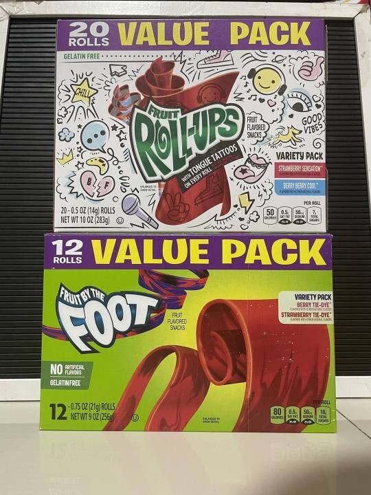 Fruit By The Foot Fruit Flavored Snacks Variety Pack 12 Rolls Lazada Ph 4602