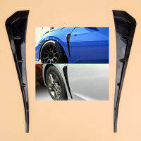 1คู่ Glossy Black Universal รถภายนอกซ้ายและขวา Fender Vent Air Wing Cover Trim พลาสติก ABS Decor สติกเกอร์ New