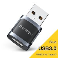 Essager USB 3.0เป็นชนิด C อะแดปเตอร์ OTG USB ชนิด C ตัวผู้ไปยัง Micro Type C USB แปลงสำหรับ Macbook ตัวเมียเครื่องอ่านการ์ดคอมพิวเตอร์สายแปลง