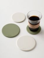 High-end MUJI Mili Fengwu silicone coaster insulation mat light luxury high-end water-sensing coaster coaster coffee coaster tea ceremony tea mat