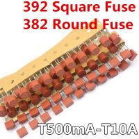 20pcs/lot  250V 392 Square fuse 382 Round Fuse Slow Blow T500mA T1A 2A 2.5A T3.15A 4A 5A 6.3A 8A 10A For Water Purifier TV Board WATTY Electronics