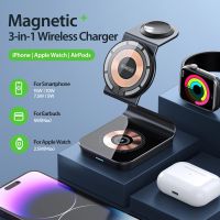 ❖✻✚ 15W Fast Wireless Charger Dock Station For iPhone 15 14 13 12 11 XS XR X 8 Apple Watch 8 7 6 SE 5 AirPods 3 Pro Charging Stand