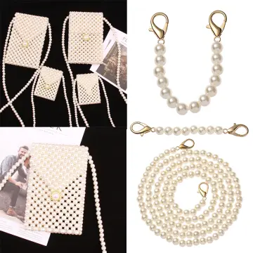New Pearl Bag Strap For Handbag Belt DIY Purse Replacement Metal