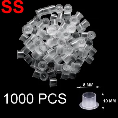 จุกใส่หมึกสักแบบมีฐาน ขนาด SS 1000 ชิ้น จุกหมึก จุดใส่สีสัก Disposable Plastic Tattoo Ink Cup Pigment Holder Size SS 1000 Piece