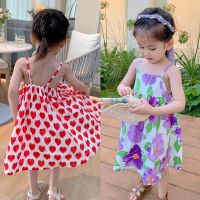 CUTE BABY ?พร้อมส่ง?ชุดเดรสสำหรับเด็กผู้หญิง เดรสสายเดี่ยวเด็กสไตล์เกาหลี (218)