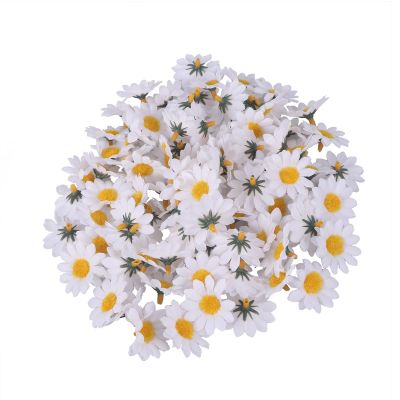[AYIQ Flower Shop] ดอกเดซี่ประดับดอกไม้ปลอมสำหรับงานเลี้ยงเค้กมาลัยศีรษะดอกไม้ประดิษฐ์กลีบดอกไม้ตกแต่งประดิษฐ์วันเกิด