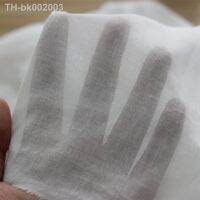 ﹉✤✠ SUJASANMY Soild White Color 60X60/70X70 Thin Cotton Voile Fabric Gauze Clothing Lining Tissu Garment Pocket Textile One Meter