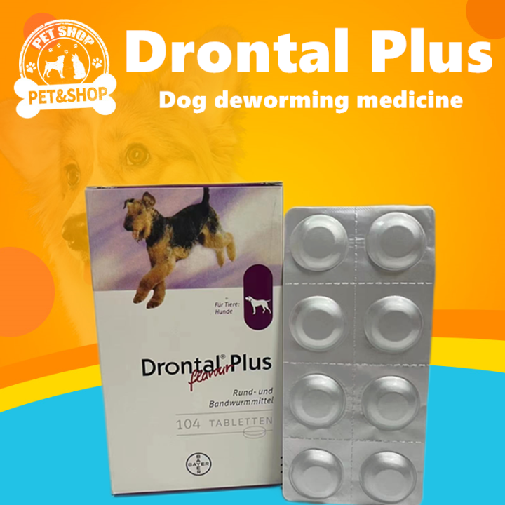 Bayer Drontal Plus Flavored Dog Deworming Tablets, Deworming Per Tablet ...