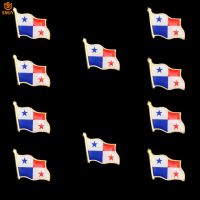 10PCS Panama Flag Brooch Enamel Safety Buckle Patriot Backpack/Tie Lapel Pride Metal Pin Brooch Badge Decoration Jewelry