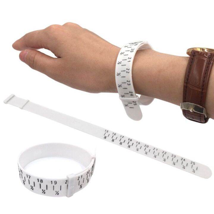 BAISHUN Soft Adjustable Measure Ring Bangle Jewelry Plastic Wrist Sizer