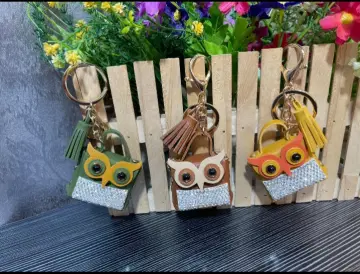 Cute Owl Coin Purse Keychain Leather Owl Backpack Accessories Stylish  Handbag Decoration Key Ring (Beige) at  Women's Clothing store