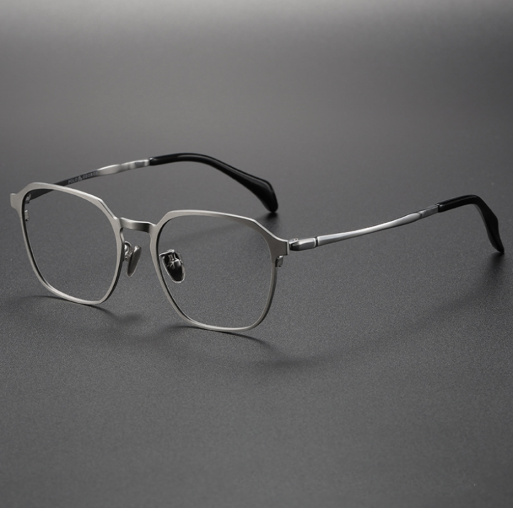 Vintage Prescription Myopia Eyeglasses Frame Pure Titanium Men Optical Eyewear Top Quality Anti