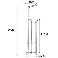 [COD] สแตนเลสชั้นยืนม้วนกระดาษผู้ถือผ้าขนหนูยืนออแกไนเซอร์ชั้นวางกระดาษชำระฮาร์ดแวร์ห้องน้ำการจัดเก็บแนวตั้งได้รับความสุข
