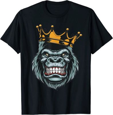 Gorilla King Ferocious Gorilla On With Crown Gifts T-Shirt