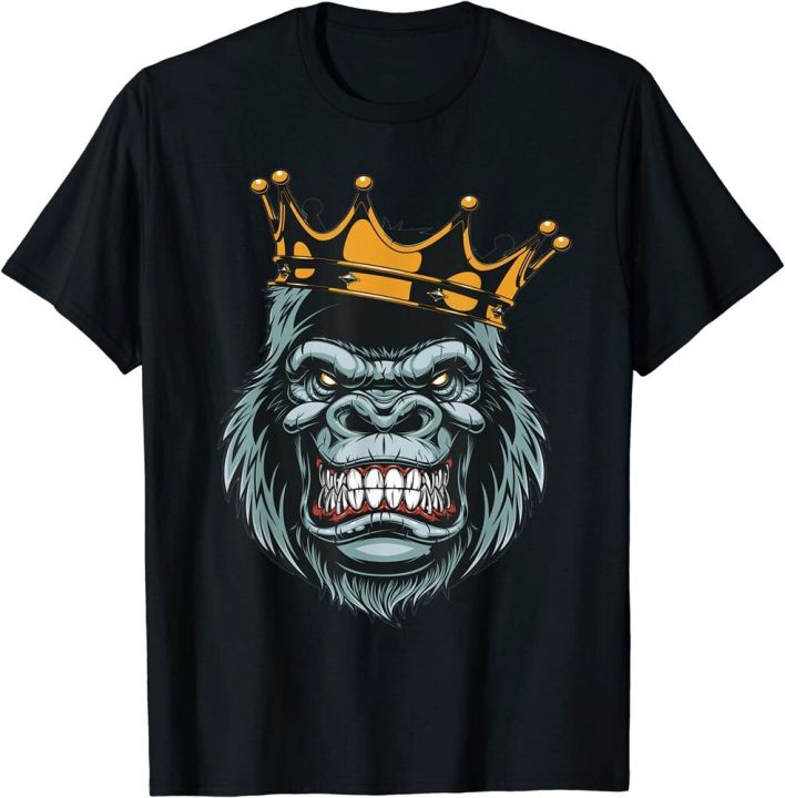 gorilla-king-ferocious-gorilla-on-with-crown-gifts-t-shirt