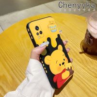 เคส Chenyyyka สำหรับ Vivo V20 2021 V20 2020ลายการ์ตูนหมีน้ำผึ้งบางดีไซน์ใหม่สวยงามเคสโทรศัพท์ขอบสี่เหลี่ยมเคสนิ่มป้องกันปลอกซิลิโคนเคสกันกระแทก