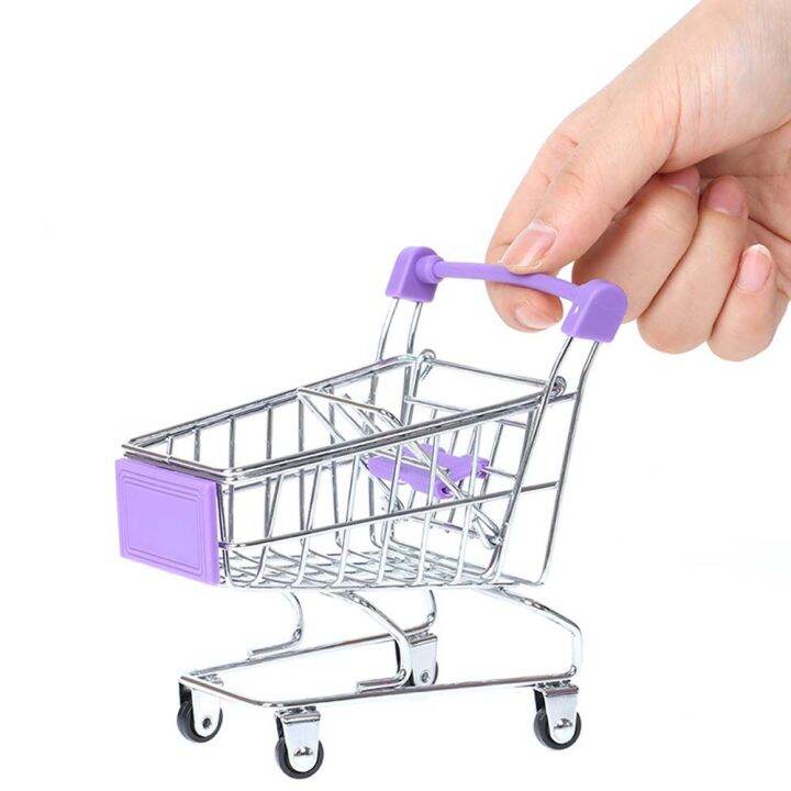 10pcs Mini Shopping Basket/mini Supermarket Trolley Small Plastic Retail  Shopping Basket With Handle, Suitable For Kids' Party Gift