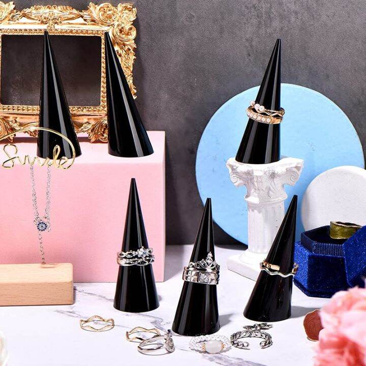 pink-memory-6pcs-acrylic-crystal-ring-holder-wedding-ring-display-cone-support-holder-single-finger-rings-showcase-stand