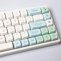 KeysLand Ice Mint Keycaps PBT Dye Sublimation XDA Profile สำหรับ MX Switch คีย์บอร์ด Fit 6164688796104 GMK Clone