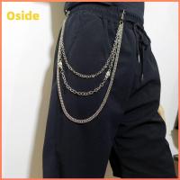 OSIDE วินเทจ ห่วงโซ่กางเกง พังก์สไตล์ หลายชั้น โซ่เอวกะโหลกศีรษะ แฟชั่นสำหรับผู้หญิง ฮิปฮอป ห่วงโซ่กุญแจ สำหรับผู้หญิง