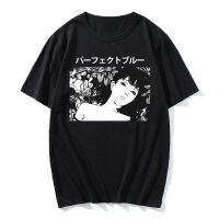 Top Tees สยองขวัญอะนิเมะเสื้อ Perfect Blue Junji Ito อะนิเมะพิมพ์ R Tshirt คลาสสิกสบายแฟชั่นตลก Unisex Cam