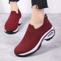 Wedge Platform Sneakers Women 2023 New Fashion Casual Sport Shoes Ladies Air Cushion Mesh Breathable Vulcanized