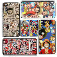 อะนิเมะ Oness ชิ้น Zoro Luffy สำหรับ Samsung Galaxy S22 S21 S20 FE S10e S9 S8 Ultra Plus Lite ซิลิโคนสีดำ