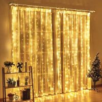 3M LED Fairy Lights Garland Led Festoon Curtain Lamp Remote Control USB Curtains String Lights Christmas Decoration for Home