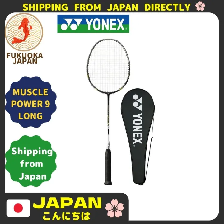 YONEX Badminton Racket MUSCLE POWER 9 thread pasted a Full Carbon