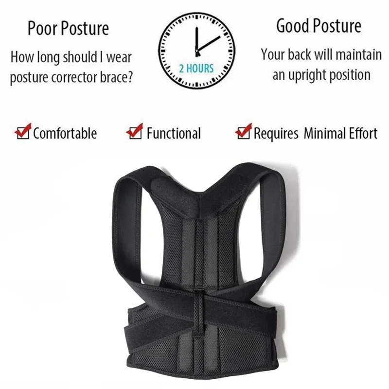 Alloy Bar Posture Corrector Scoliosis Back Brace Spine Corset