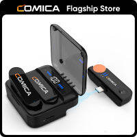 Comica Vimo S ไมโครโฟนสำหรับไร้สายลาวาเลียร์,สำหรับแอนดรอยด์ iPhone Osmo Action 3พร้อมไม่มีเสียงรบกวนปลั๊กแอนด์เพลย์คอมแพคไร้สายปกไมโครโฟนสำหรับ iPhone /Mac/youtube/live Streaming Tiktok Travel Vlog