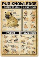 สุนัขตลกโลหะโปสเตอร์ Pug Dog Tin Signage วินเทจคาเฟ่บ้านร้านขายสัตว์เลี้ยงห้องนอนห้องนั่งเล่นตกแต่งผนังศิลปะโล่ 20 * 30 ซม