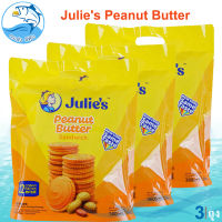 Julies Peanut Butter 360กรัม 3ถุง จูลี่ย์ จุลี่ บิสกิตเนยถั่ว ขนมไส้เนยถั่ว บิสกิตสอดไส้เนยถั่ว เนยถั่ว Julies คุกกี้เนยถั่ว​ ขนมเนยถั่ว ขนมปัง