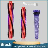 แปรงลูกกลิ้งตัวกรองล่วงหน้าสำหรับ Dyson V6 DC59 DC62 SV073 SV03เครื่องดูดฝุ่นไร้สายชิ้นส่วนอะไหล่สำหรับอุปกรณ์เสริม