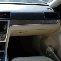 Copilot แดชบอร์ดแผงฝาครอบสติกเกอร์คาร์บอนไฟเบอร์สำหรับ Volkswagen Passat NMS B7 2012-มือซ้ายรถอุปกรณ์ตกแต่งภายใน