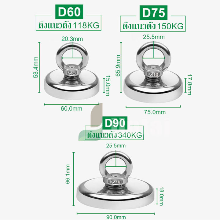 แม่เหล็กแรงดูดสูง-neodymium-recovery-แม่เหล็กเก็บของ-แม่เหล็กแรงสูง-แม่เหล็ก-magnet-neodymium-แม่เหล็กเก็บของแรงดูดสูง-พร้อมส่ง