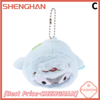 SHENGHAN จี้กระเป๋าลายสัตว์ตุ๊กตานุ่มพวงกุญแจรูปเพนกวินวาฬพวงกุญแจโซ่น่ารักเด็กผู้หญิงเด็กผู้ชาย1ชิ้นเครื่องประดับอัญมณีแฟชั่นของขวัญ