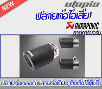 ปลายท่อไอเสีย AKRAPO-IC ปลายท่อเดียว ลายคา์บอน (ปลายท่อเสมอ+สีด้าน matte carbon) ขนาด 74-79 mm.  ติดตั้งได้ทันที #04