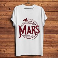 Mars Explore Funny Geek Tshirt Men White Homme T Shirt Astronomy Geeker Tee
