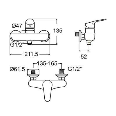 buy-now-ก๊อกผสมยืนอาบ-american-standard-รุ่น-a-0312-300-โครเมียม-แท้100