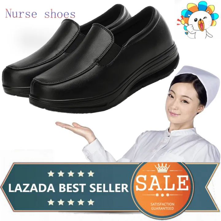 Nurse Shoes White Leather Loafers for Women Fashion Casual Shoes White Nurses  Shoes Flat Shoes for Women Work Shoes on Sale Women White Shoes Suitable  for Doctors Nurses Shoes | Lazada PH