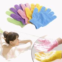 1 pc Five Fingers Exfoliating Bath Towel Gloves Shower Body Wash Skin Mitt Massage Loofah Spa Scrubber 【AUG】