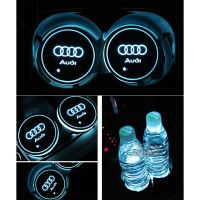 2pcs Car Cup Holder Lightpad Bottom Colorful Luminescent Sensor Led Light Lamp Auto Interior Water Drinking Bottle Holder Coaster Mat Pad Organizer For KIA Sorento Cerato k3 Rio Sportage Optima k5 Carnival k2