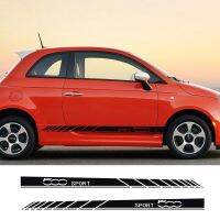 ❉ 2Pcs Car Side Stripes Stickers For Fiat 500 500X 500C 500E Prezzo Auto Vinyl Film Decals DIY Styling Decor Tuning Accessories