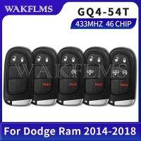 กุญแจรถยนต์รีโมทอัจฉริยะสำหรับ Dodge DRAM 2013 2014 2015 2016 2017 2018การป้อนโดยไม่ใช้กุญแจ433.92Mhz HITAG 2 46 GQ4-54T ชิป ruiyan