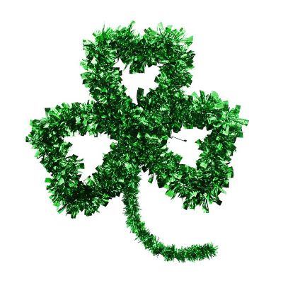 St. Patricks Day Green Garland Irish Door and Home Wall Decorations Party Fun Trifolium Clover Lucky Grass Wreath