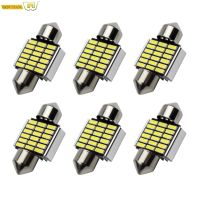 (Premium car)6ชิ้น/แพ็ค Festoon 31Mm หลอดไฟ LED C5W รถ Canbus ไม่มีข้อผิดพลาด Auto โดม Stepwell โคมไฟ SV8.5 DE3175 DE3022 DE3021 3021 6428 3022